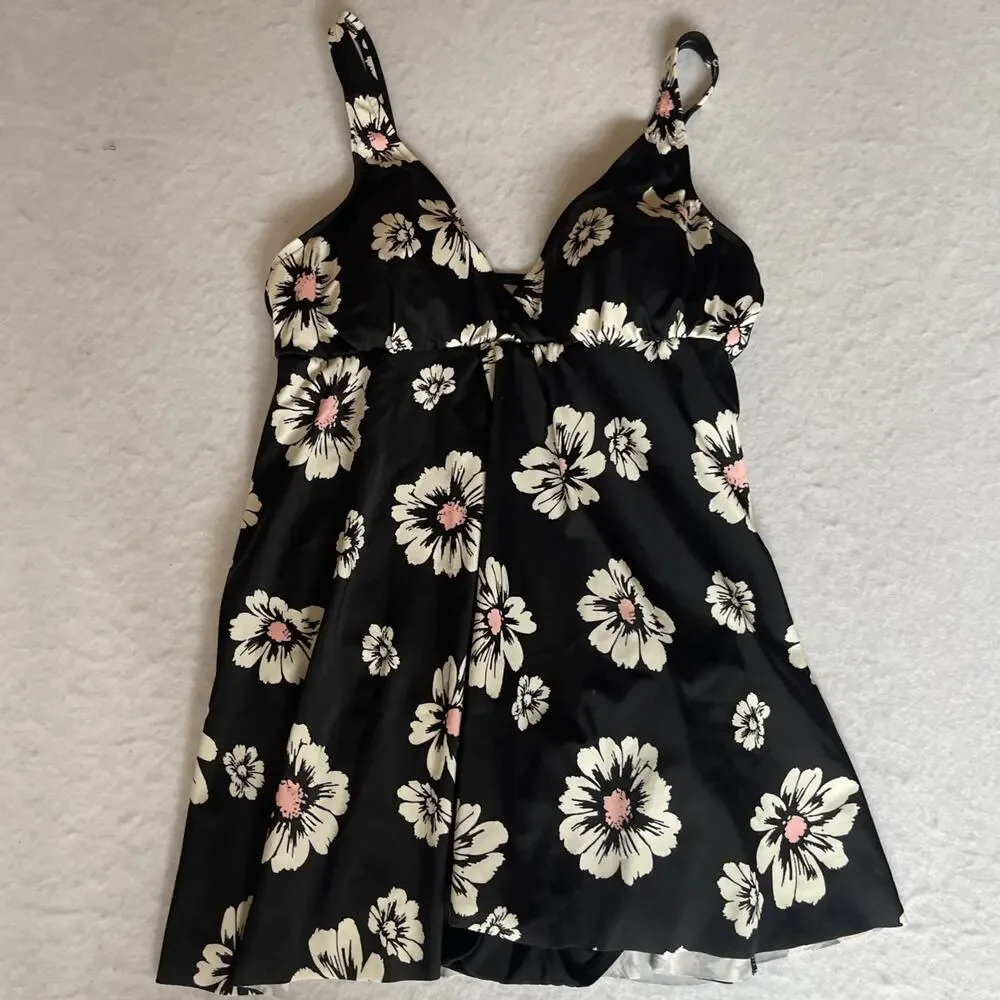 Swim Solutions PICK ME Flyaway Tummy-Control Swimdress, US 8 - Picture 2 of 15